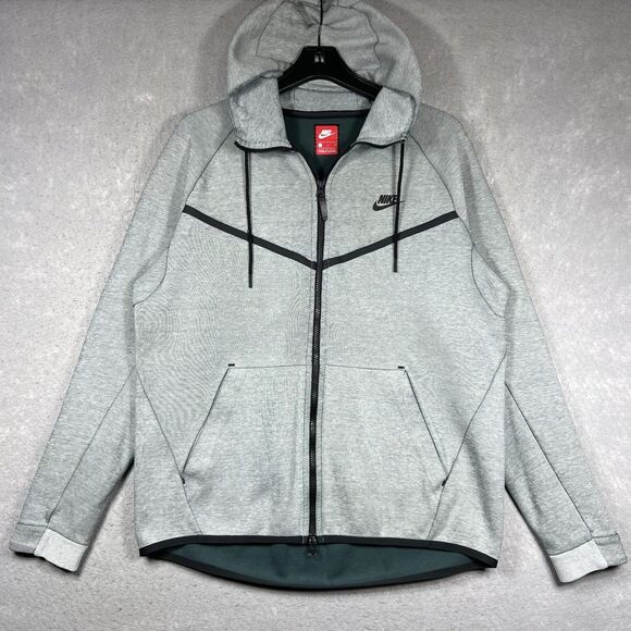 Nike Tech Fleece Hoodie Windrunner Full Zip Jacket Men’s Large Gray 885904-006 - Picture 1 of 15